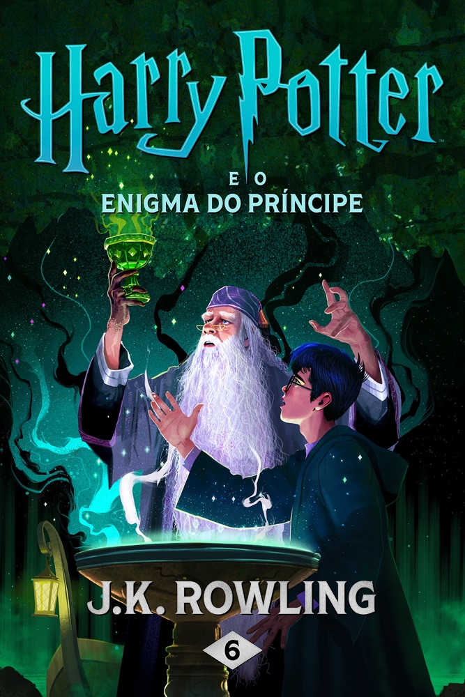 Capa do livro Harry Potter e o Enigma do Príncipe, de J. K. Rowling