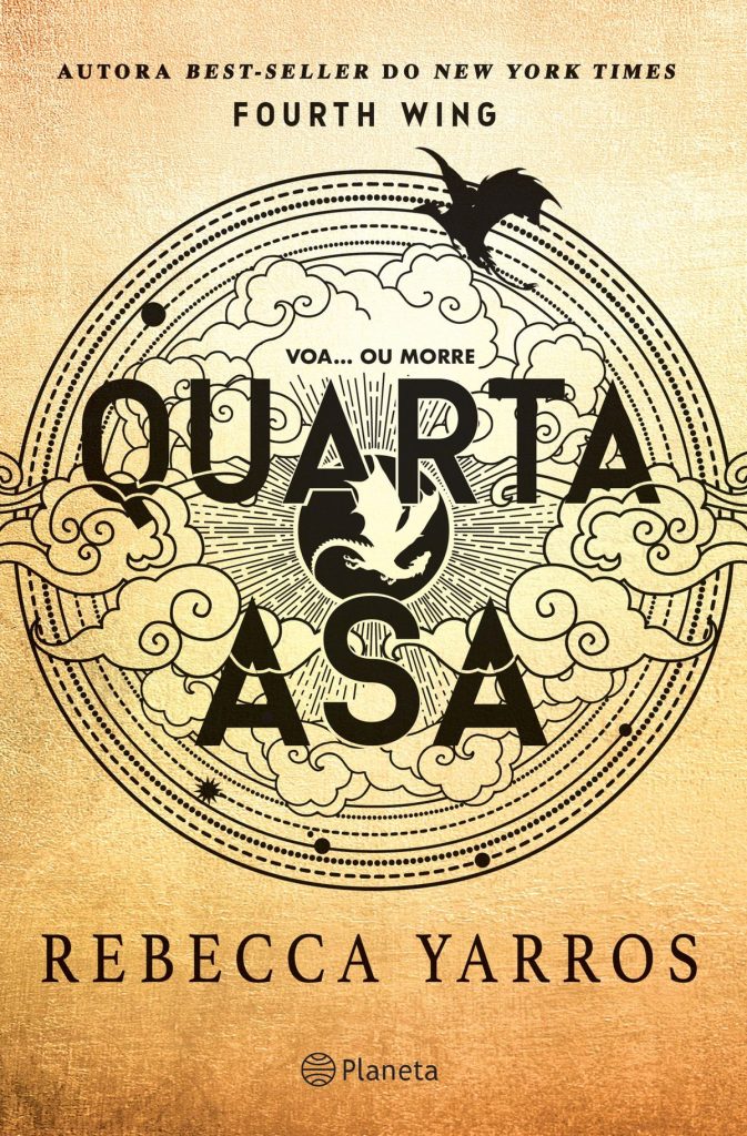 Capa brasileira do livro Quarta Asa, de Rebecca Yarros
